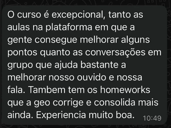 Avaliação real de aluno